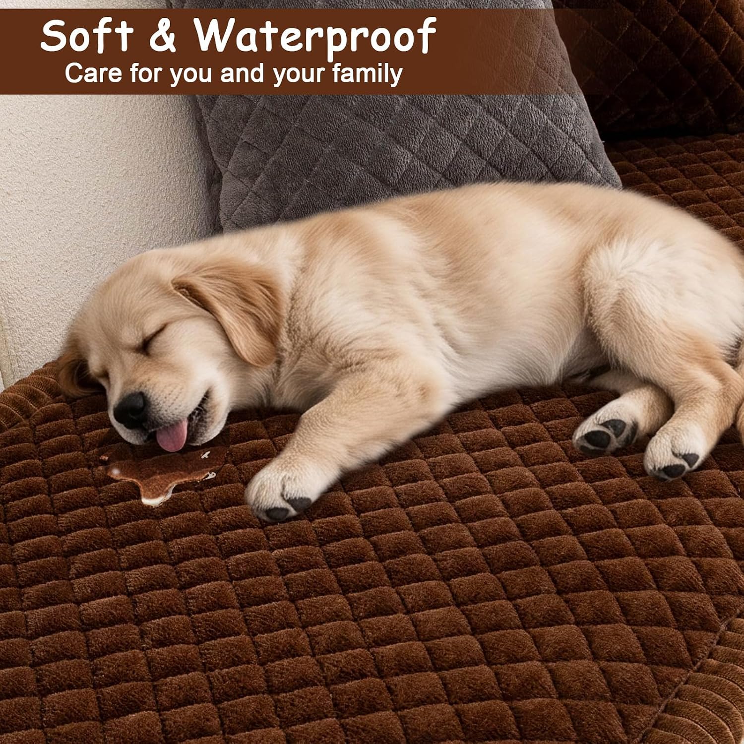 Waterproof Couch Cover for Dogs, Washable Soft Sofa Protector