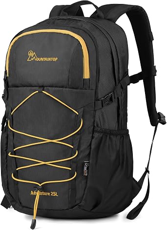MOUNTAINTOP 25/30L Lightweight Hiking Backpack, Outdoor Daypack | Made with high-density 500D polyester, this lightweight backpack offers tear resistance, water resistance