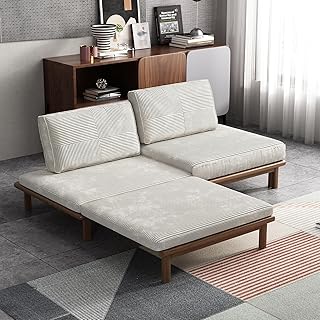 Lartis 78.7" Sofa Bed, Sleeper Pull Out Couch, Modern Couch Convertible Modern Futon for Living Room/Apartment/Bedroom, Modular Design Sofa,Full Solid Wood Frame