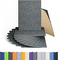 Vista 10 de Paquete de 12 paneles acústicos autoadhesivos de espuma acústica a prueba de sonido, alta densidad, hexagonales, 12 x 10.23 x 0.4 pulgadas