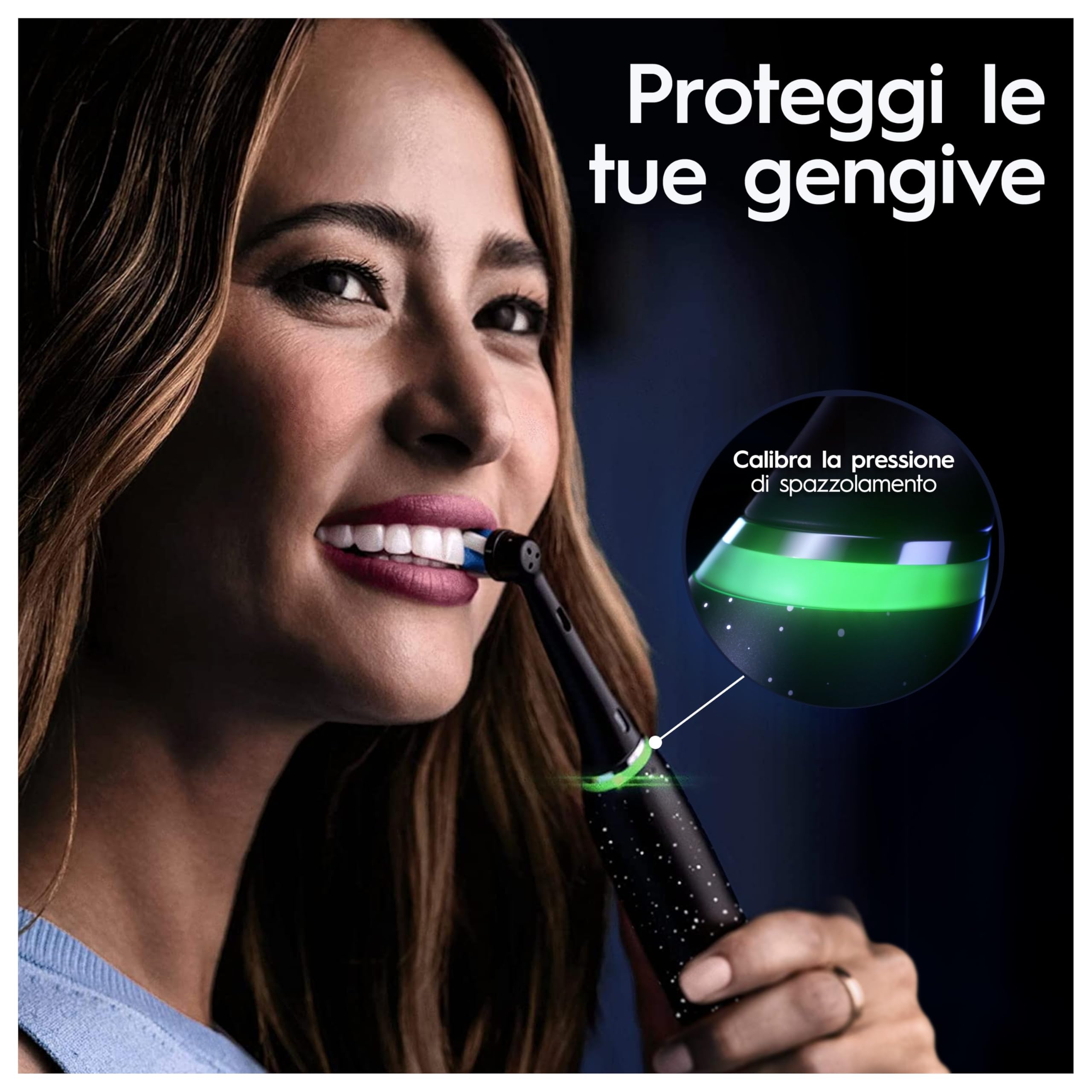 Oral-B Spazzolino Elettrico Ricaricabile iO 10 Nero, 3 Testine Oral B, Spazzolino Elettrico, 1 Custodia Da Viaggio Ricaricabile, Pulizia Denti Efficace