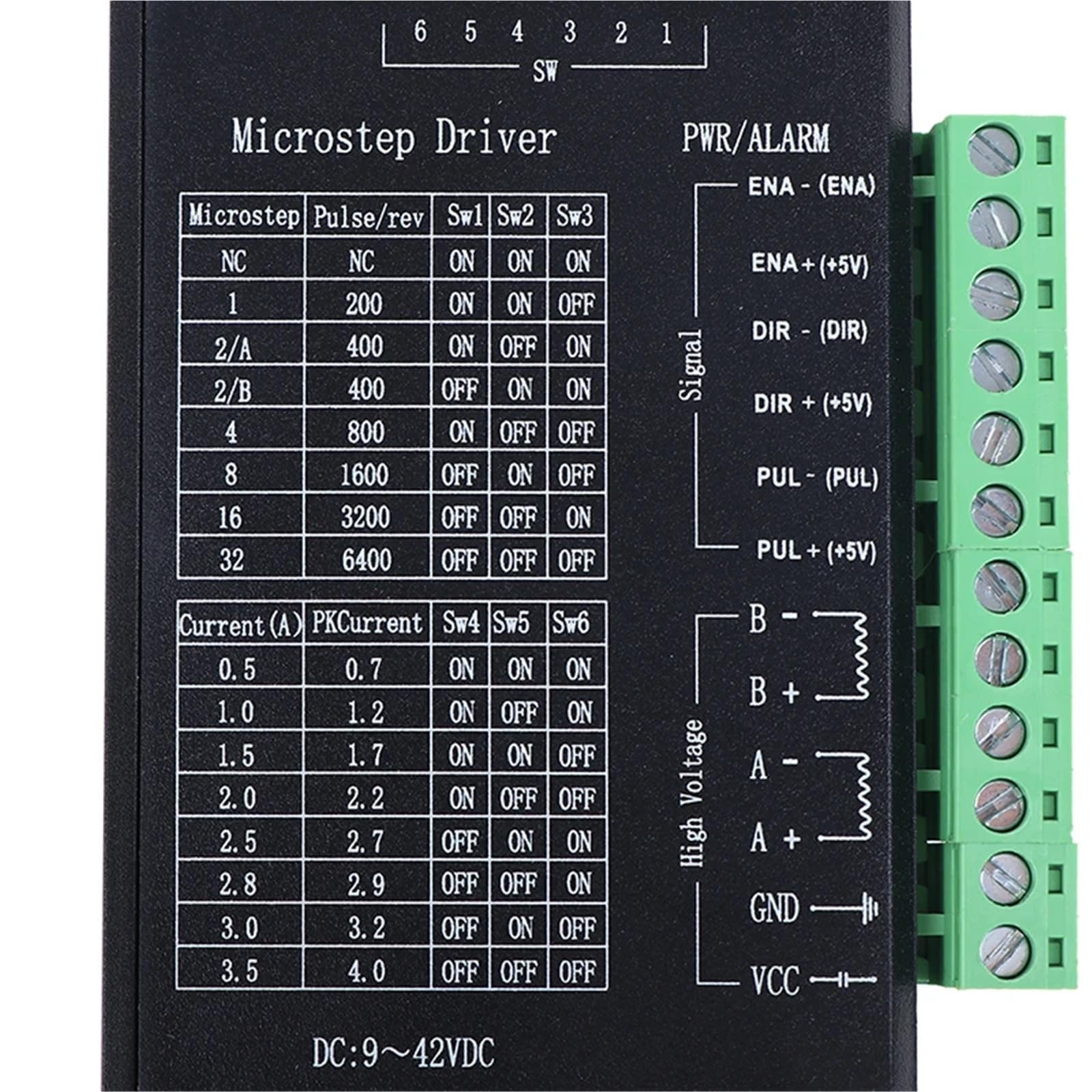TB6600 Stepper Motor Driver 4A 9~42V TTL 32 Micro-Step 1 Axis
