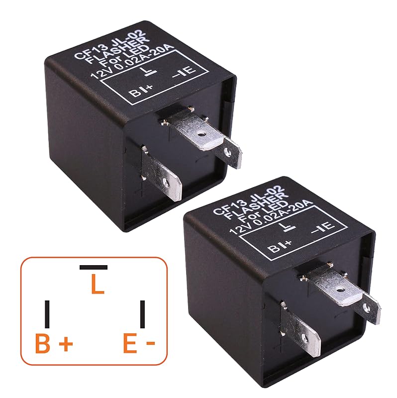 Relé eletrônico de pisca LED CF13 JL-02 EP34 3 pinos MQparts – 2 unidades