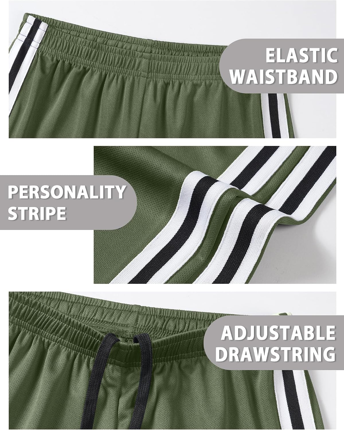 Somaibo Boys Athletic Shorts Kids Basketball Soccer Sports Short for Youth image 5