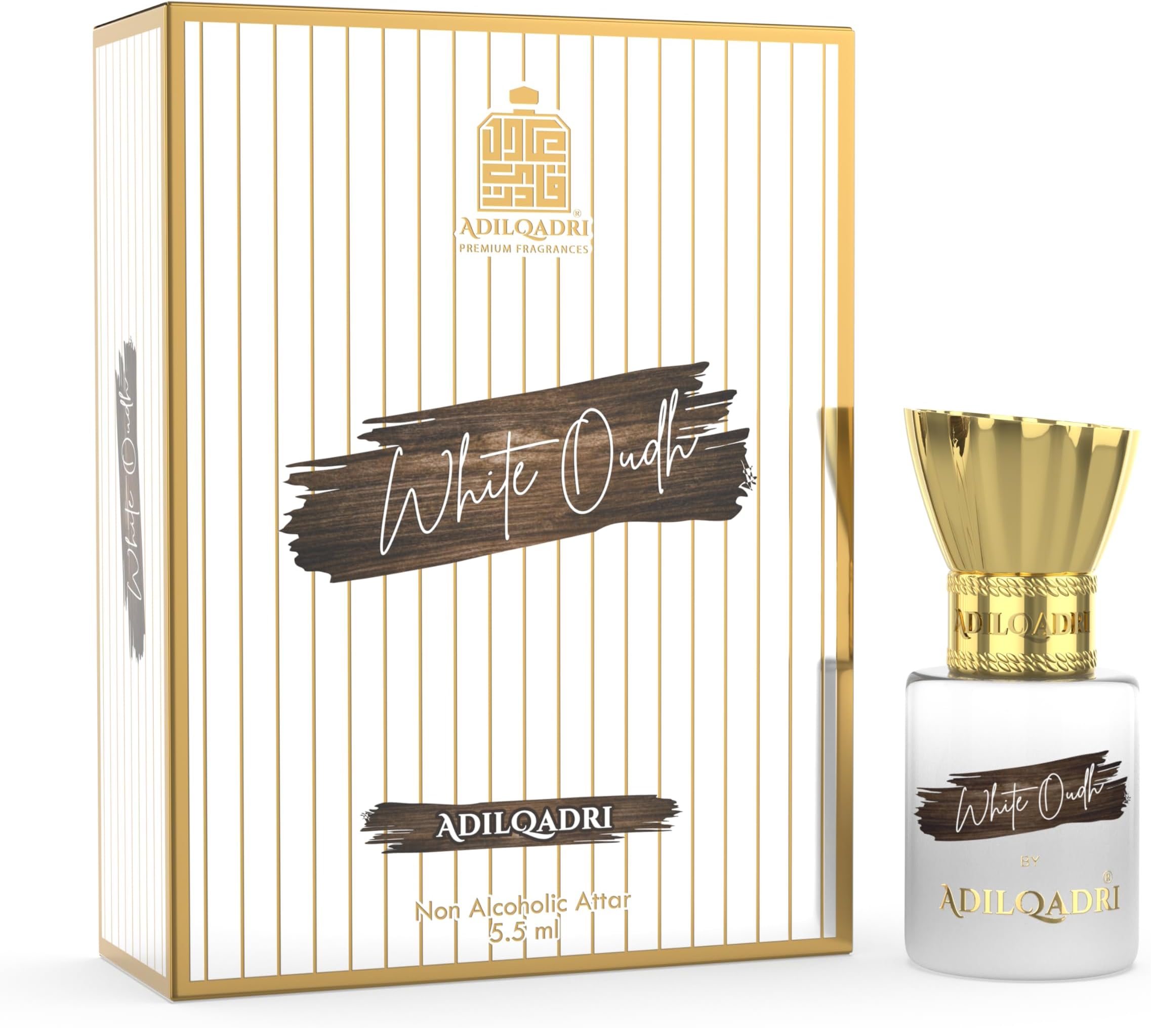 - White Oudh Attar For Men | Strong Masculine Scent | Non-Alcoholic Roll-On | Long Lasting Attar - 5.5 ML
