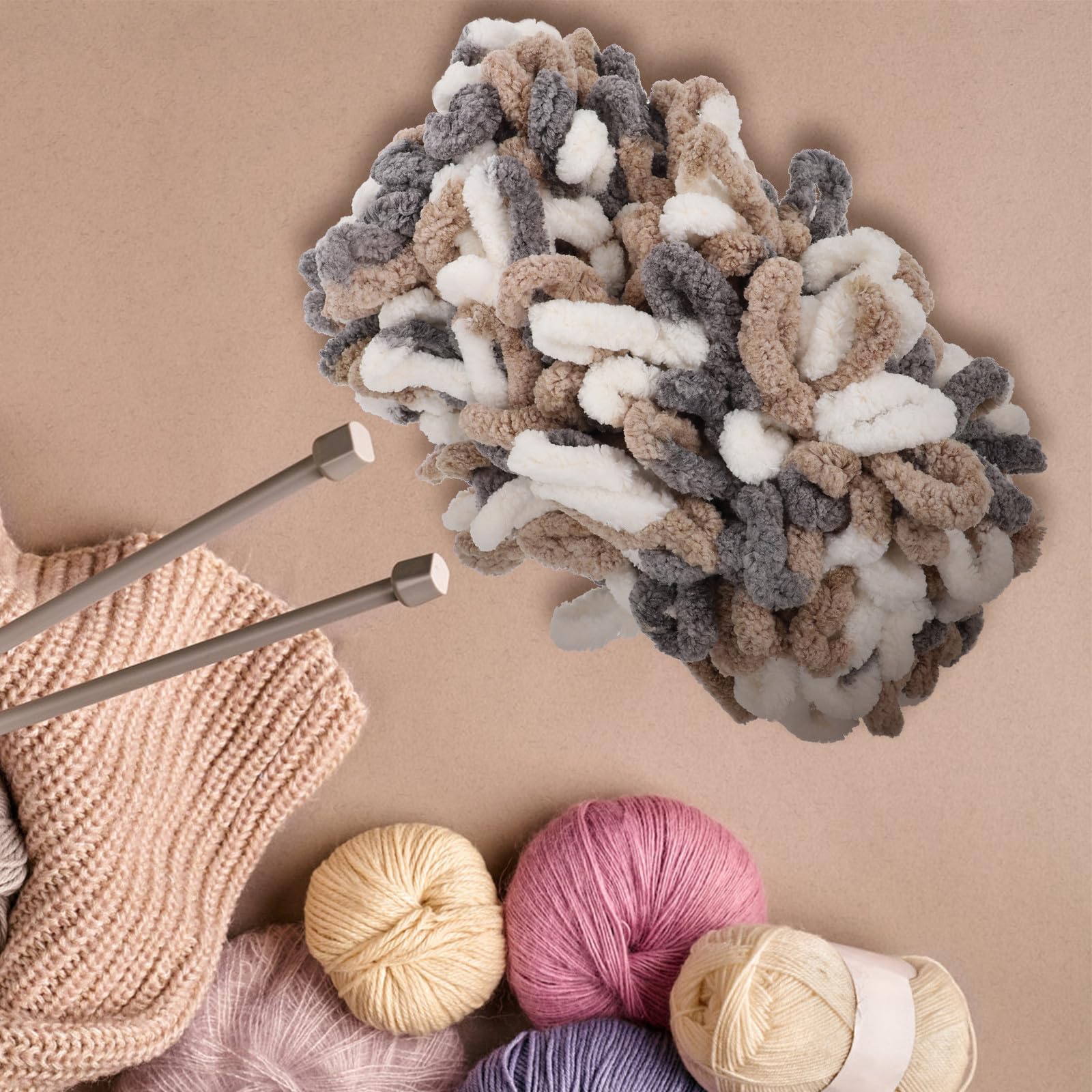 3rollen Handgefertigte Kinderdecke Mit Handgewebtem Garn Weiche Warme Wolle Für -projekte Häkeln Und Stricken Für Schals Pullover Und Mehr Farbe