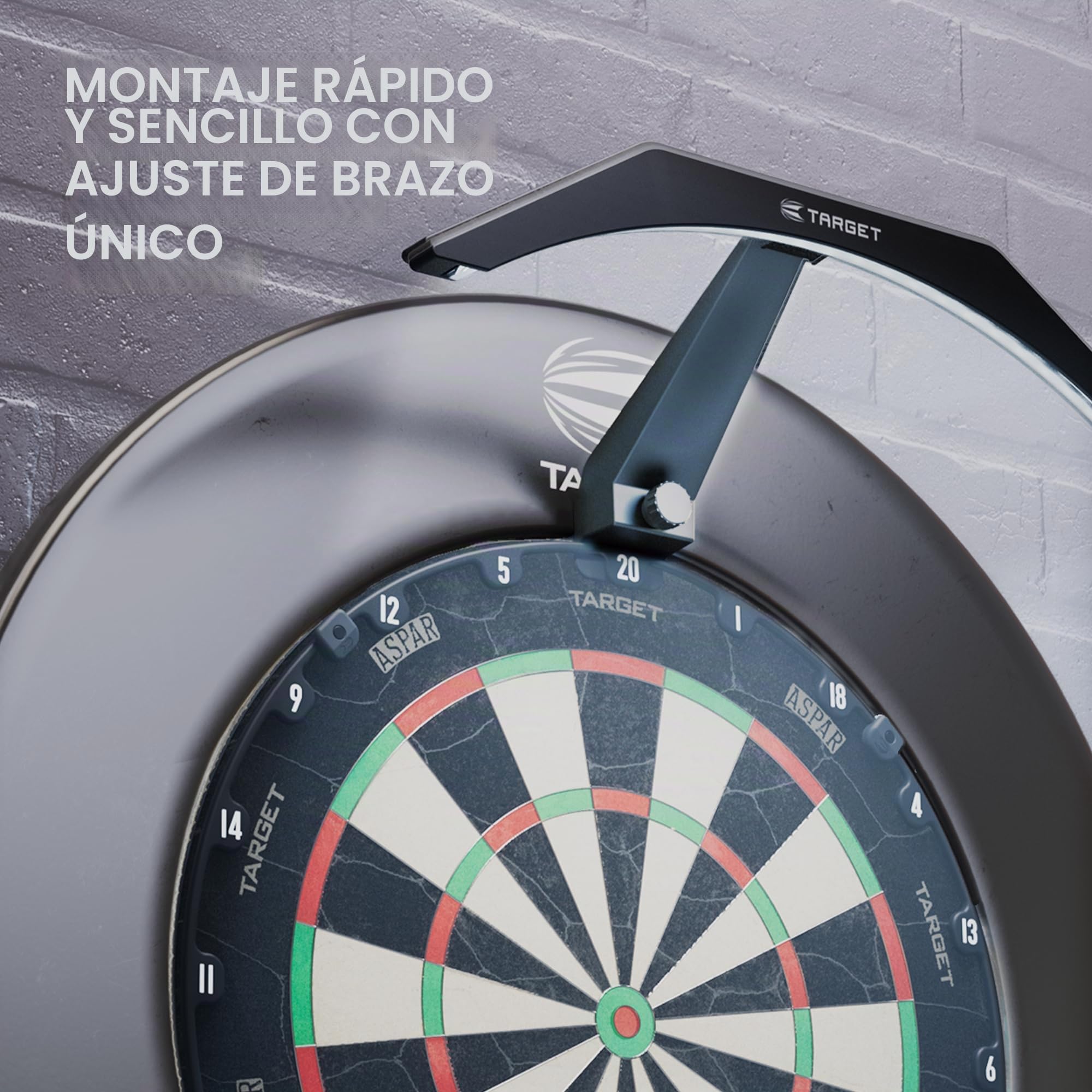 Target Darts LED Dartboard Light - Iluminación Brillante para Todo el Tablero de Dardos | Cable extralargo de 3 m | Se Adapta de Forma Segura a Todos los tableros de Dardos | Fácil Montaje