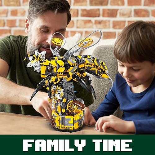 Miniatura 5 de OurRemenberance Queen Bee - Bloque de construcción de la colección de insectos de abeja reina, 1698 piezas, juguetes de insectos para regalos para