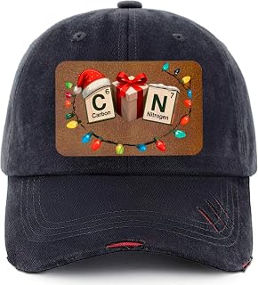 Funny Carbon Nitrogen 6 7 Leather Patches Hats for Mom Trendy