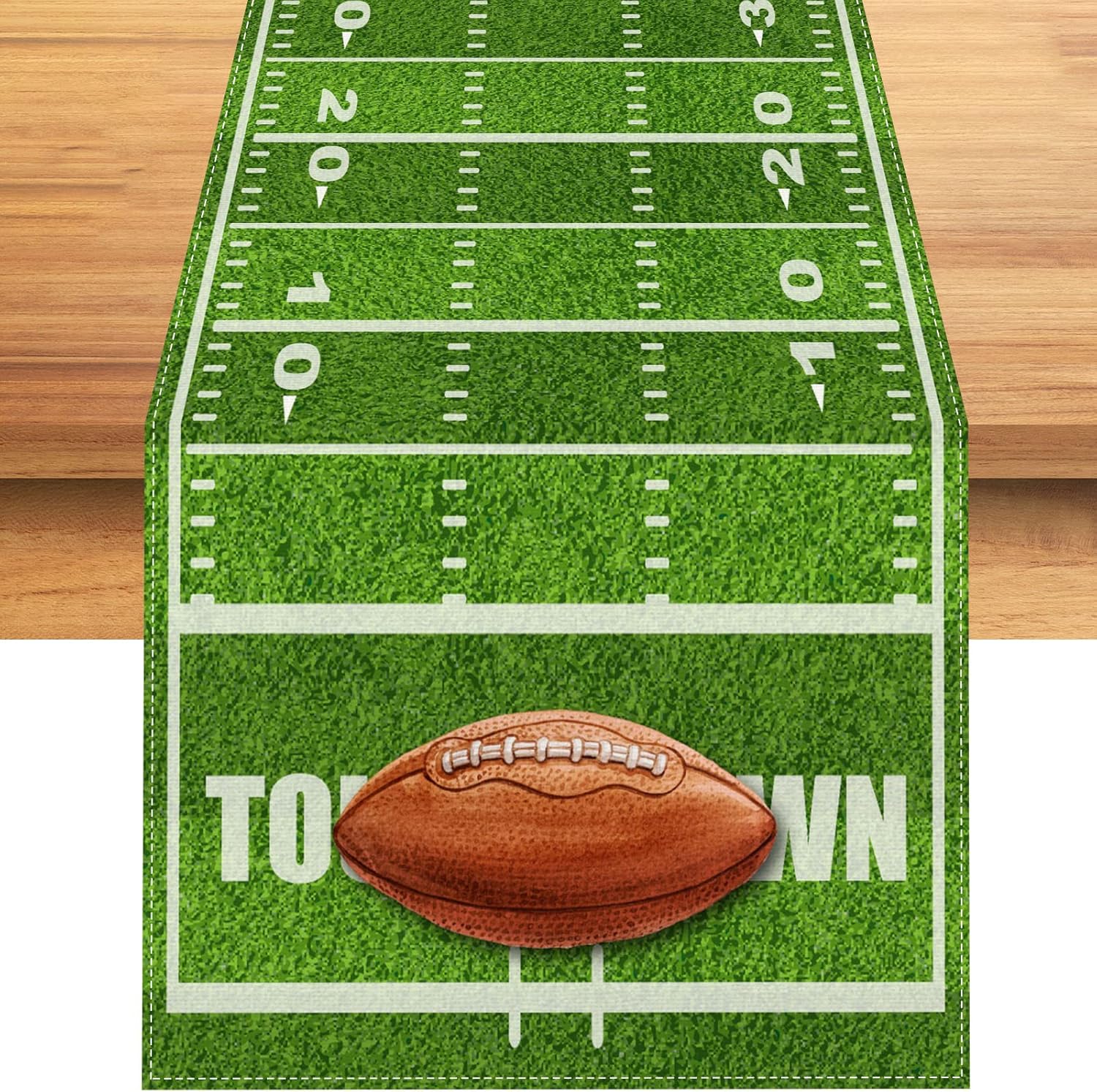 Rvsticty Football Table Runner Football Field Tablecloth