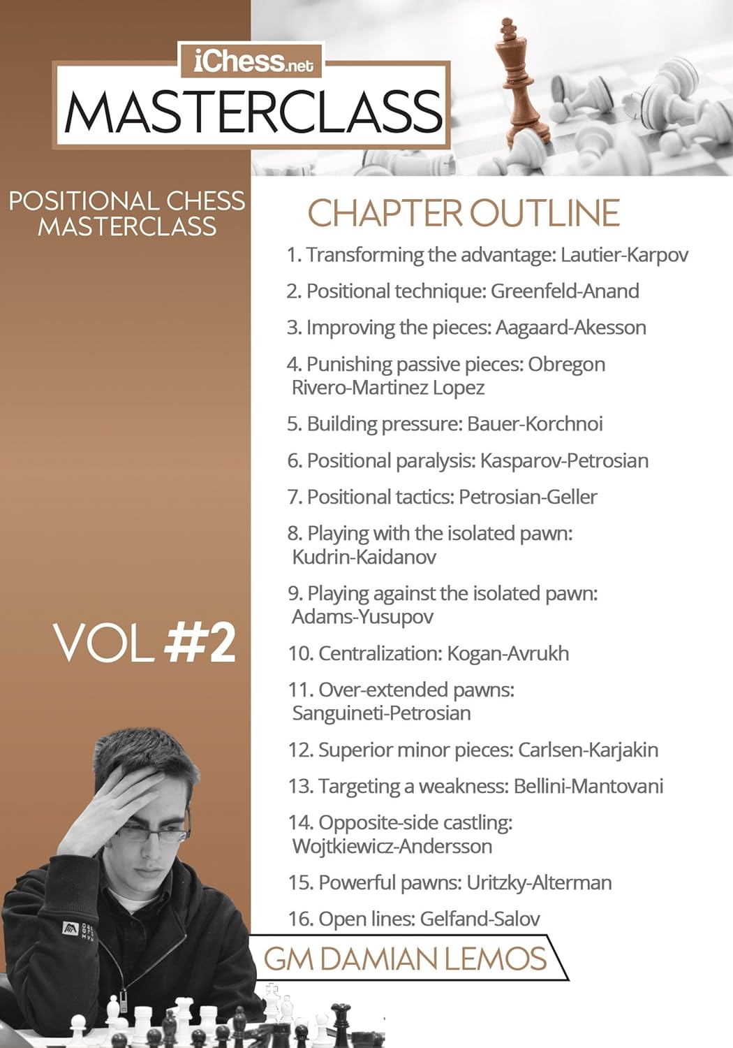 MASTERCLASS - Damian Lemos' Positional Chess Masterclass – GM Damian Lemos - Over 9 Hours of Content! - Volume 2 Instructional Chess DVD