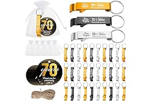 Cheers to 70 Years - Dandat 54 Sets Birthday Beer Opener Keychain Favors