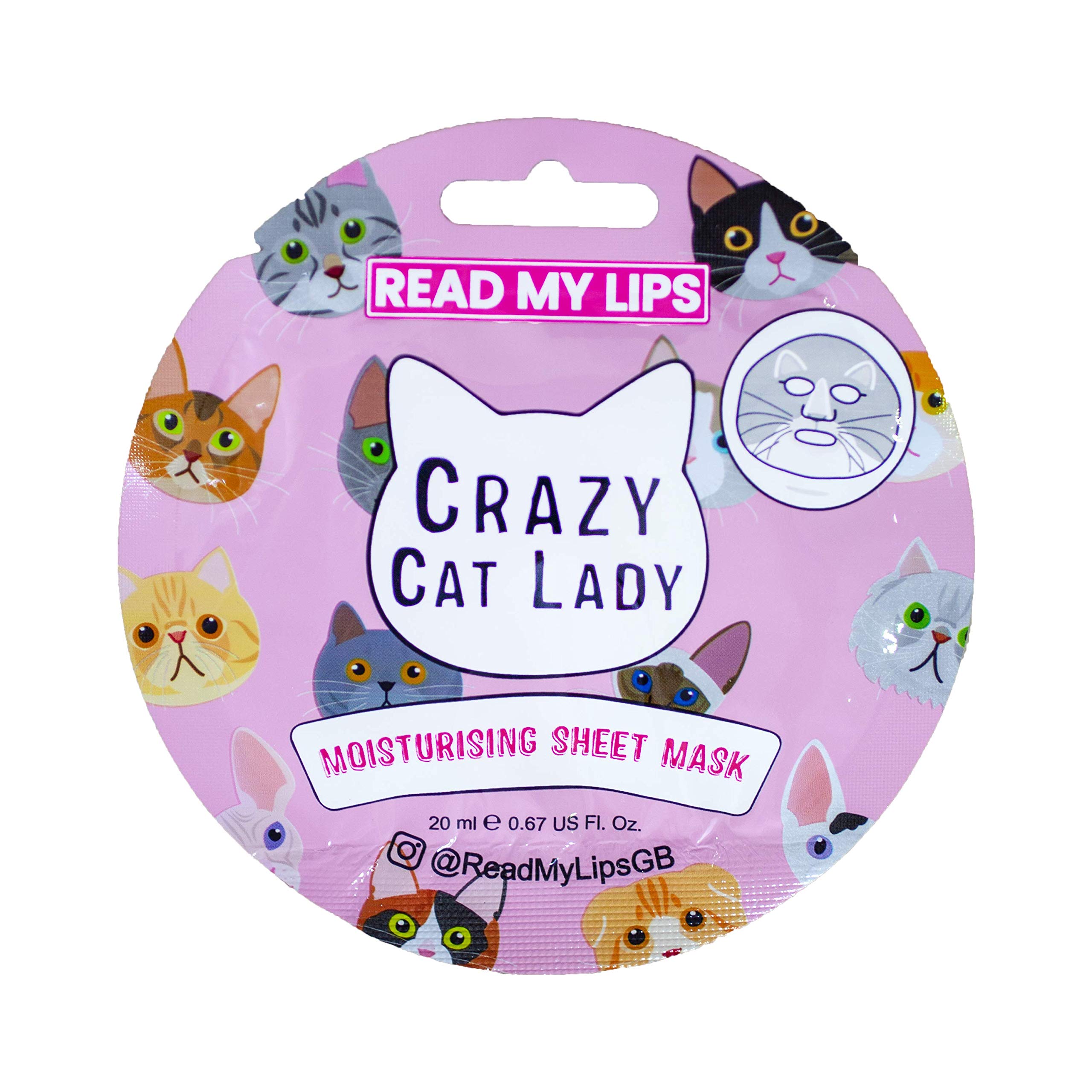 Read My Lips Crazy Cat Lady Moisturising Sheet Mask