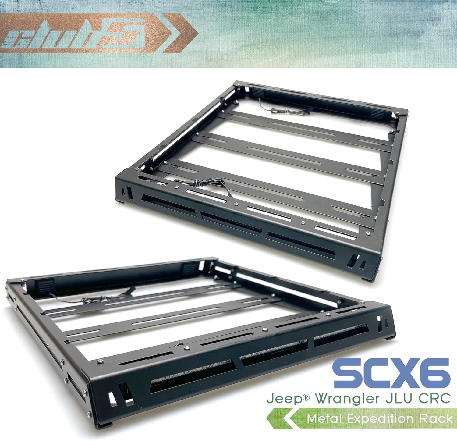 Club 5 Racing Metal Expedition Roof Rack for Axial SCX6 Jeep Wrangler