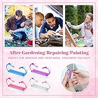 Vista 4 de Tanlade 300 piezas de cepillo de uñas con mango de plástico, cepillo de uñas pequeño, cepillo de limpieza de uñas, limpiador de cepillos de uñas