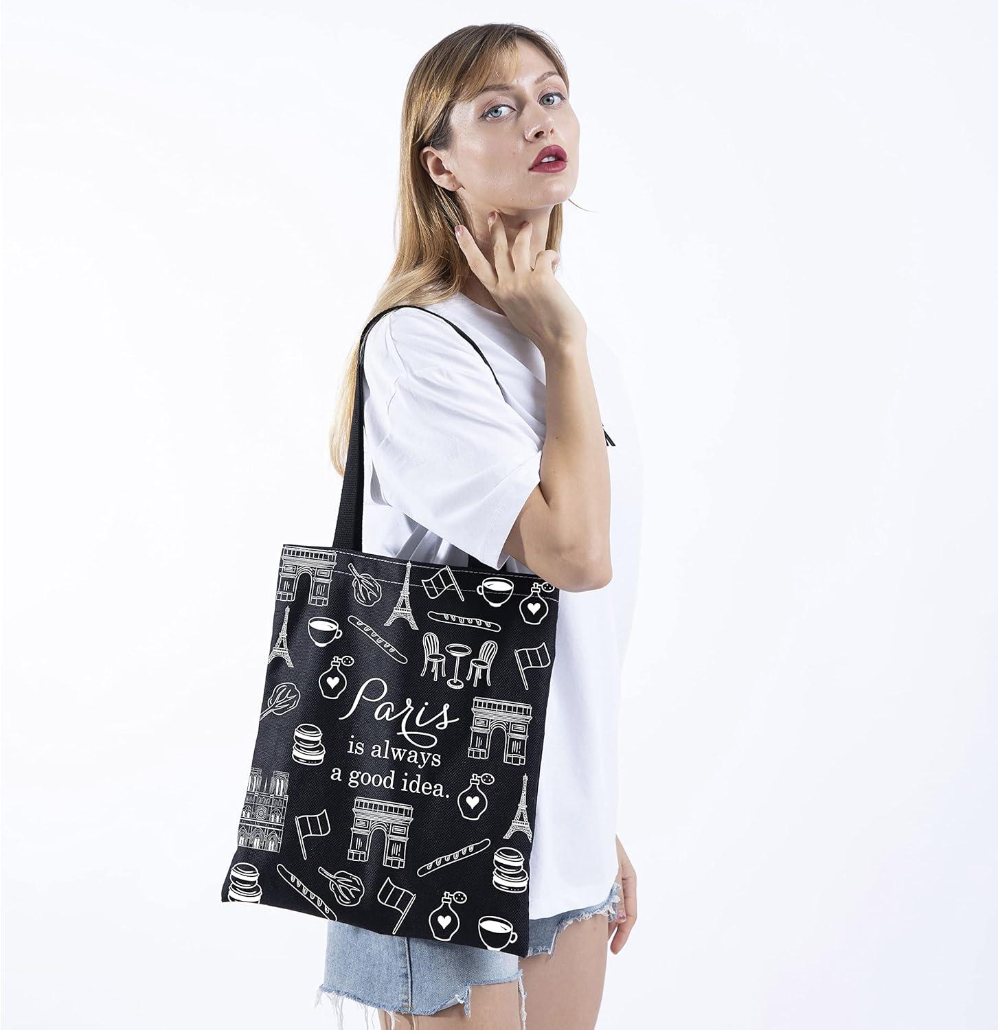 TSOTMO Paris Travel Gift Paris City Skyline Paris Is Always A Good Idea Zipper Pouch Makeup Bag (Paris tote) - Image 5