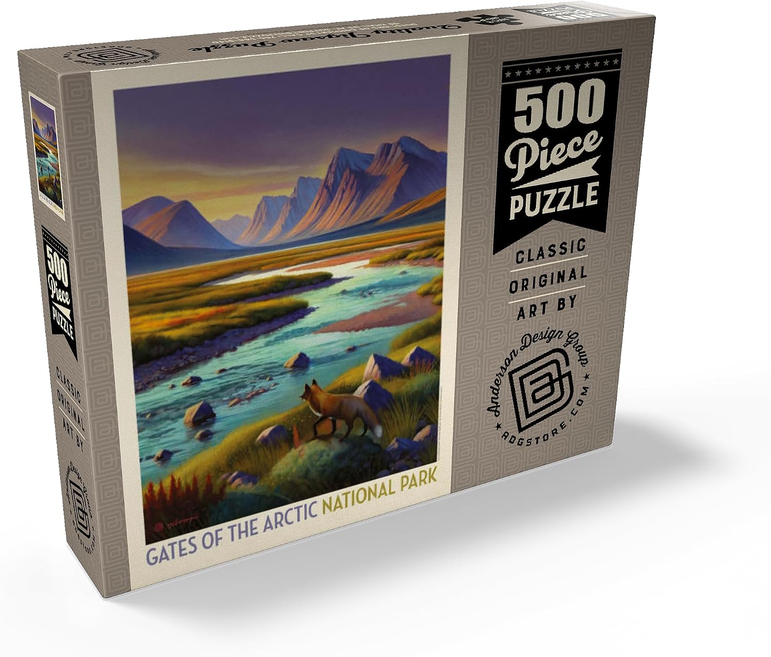 MyPuzzle Gates of The Arctic National Park: Twilight Fox - Premium 500 Piece Jigsaw Puzzle for Adults
