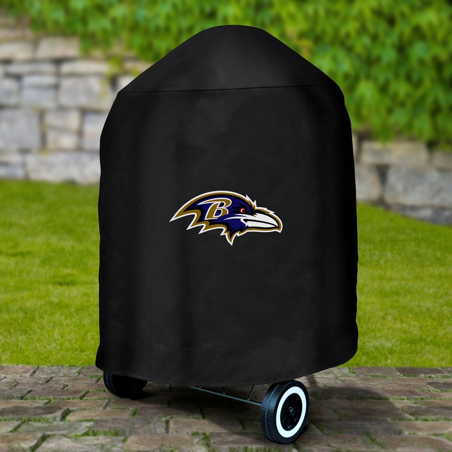 FANMATS 42838 NFL - Baltimore Ravens Kettle Style Grill Cover with Primary Team Logo - 25in x 25in x 35in