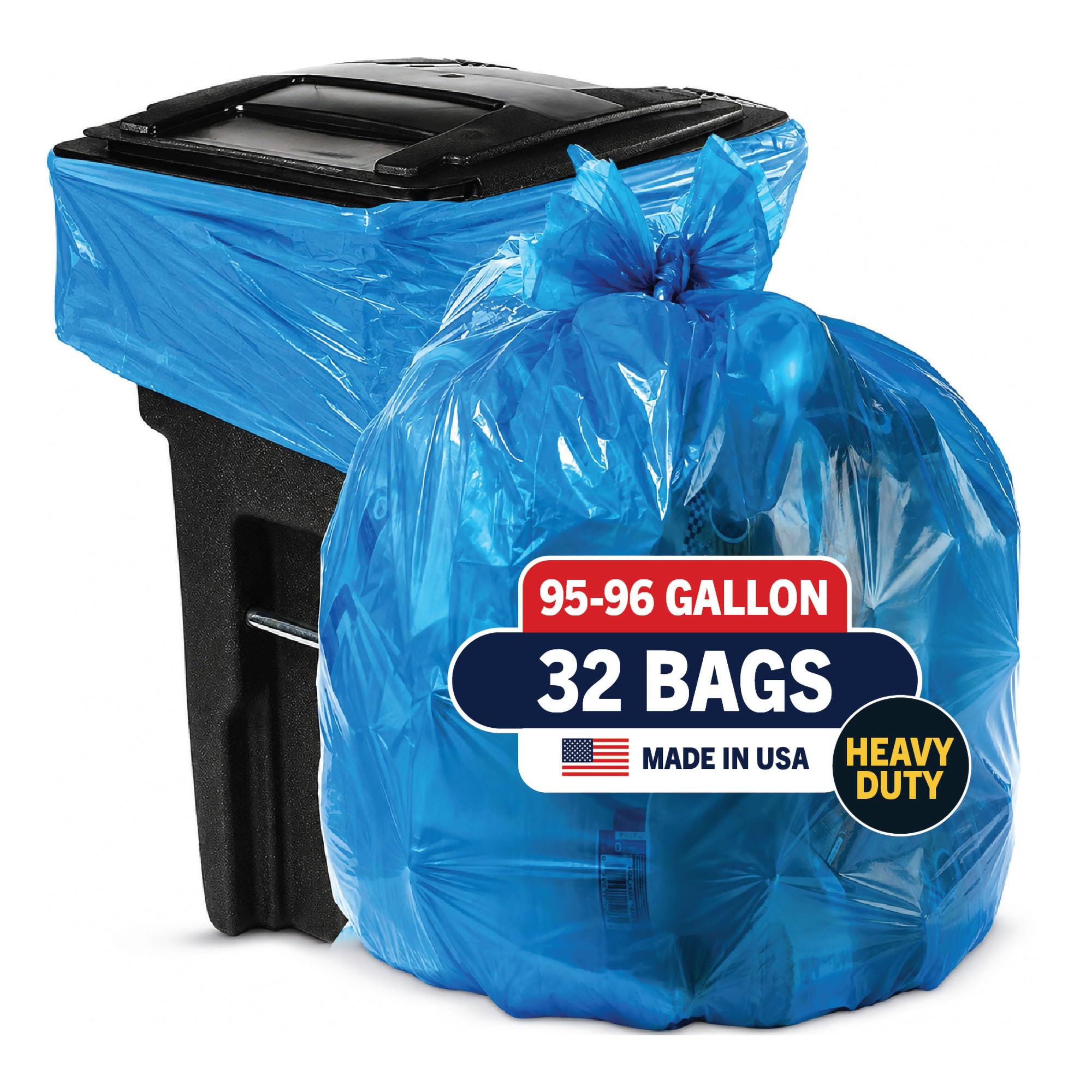 Aluf Plastics Blue 95-96 Gallon Garbage Bags