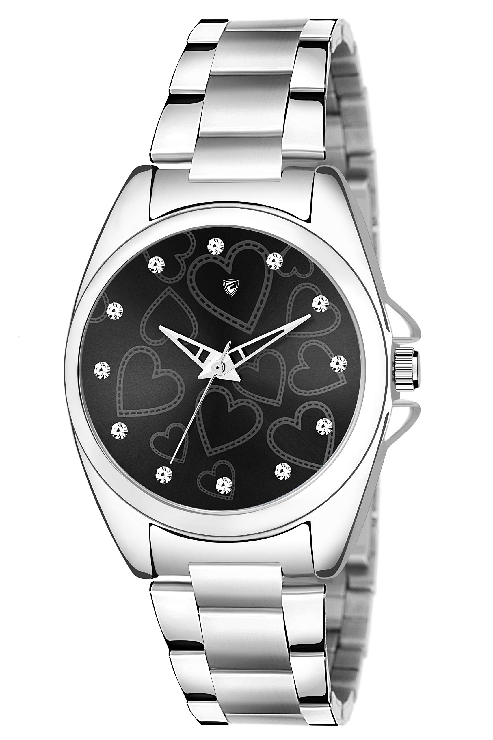 EDINARO Watches for Women Analogue Round Studded Dial with Stainless Steel Bracelet Strap Girls & Womens Wrist Watch (B085B3YMDV) Amazon Price History, Amazon Price Tracker