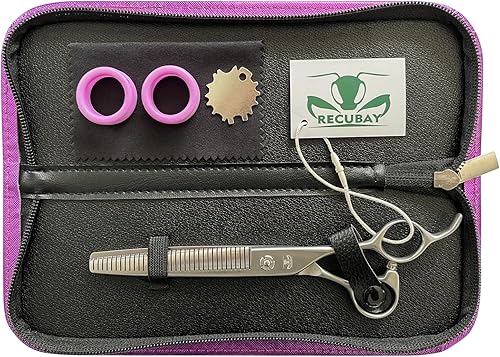 Miniatura 8 de Tijeras de aseo para perros, tijeras de 7.0 pulgadas con color mate de lujo, 56 tijeras de adelgazamiento de dientes