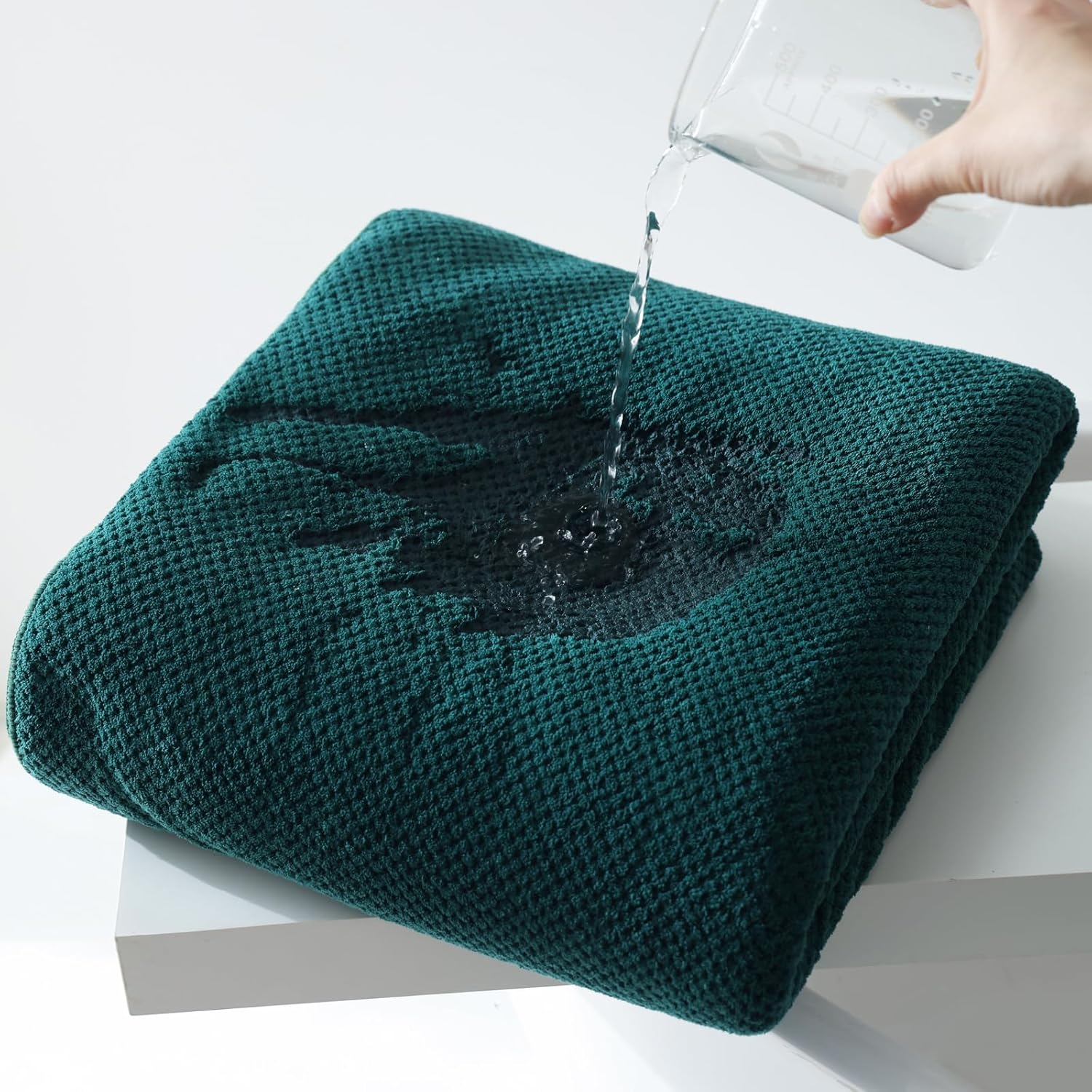 40x80 Inches Bath Sheets Towels for Adults Oversized Bath Towels Extra Large Luxury Super Soft Absorbent Quick Dry Microfiber (Dark Green,2PCS) - Image 5