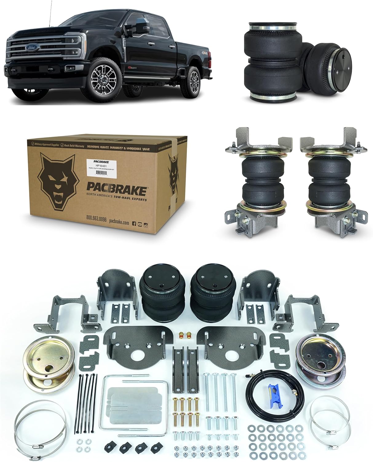 ALPHA HD HP10401 Air Spring Suspension Kit Compatible with Ford F250/F