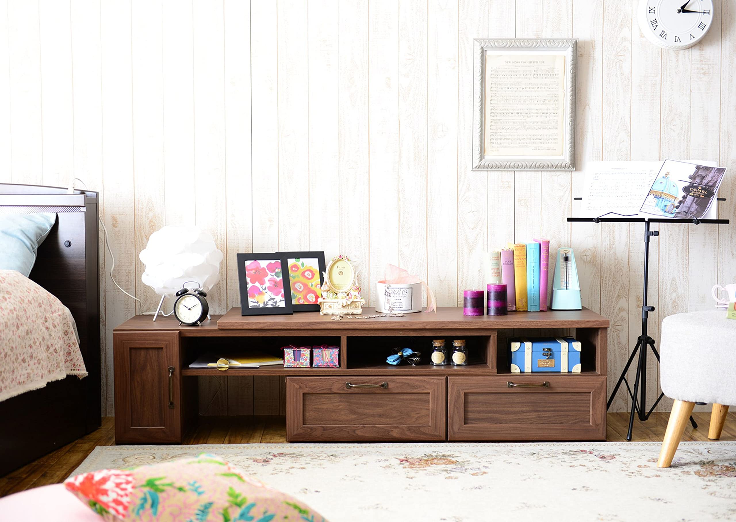 Amazon｜佐藤産業 FREX テレビ台 ローボード 伸縮式 幅120-214.5cm