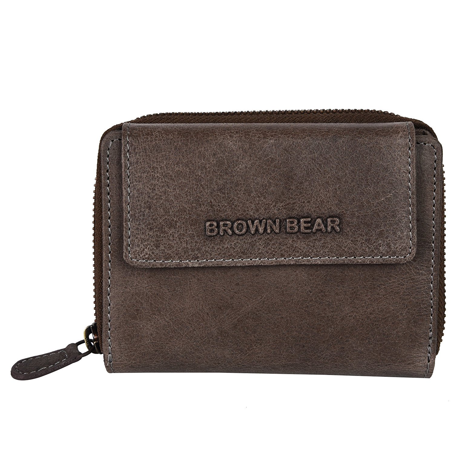 brown bear Long Wallets for Women, Clutches Zip Wallet for Women Stylish Pure German Nappa Leather, RFID Blocking-picture-35