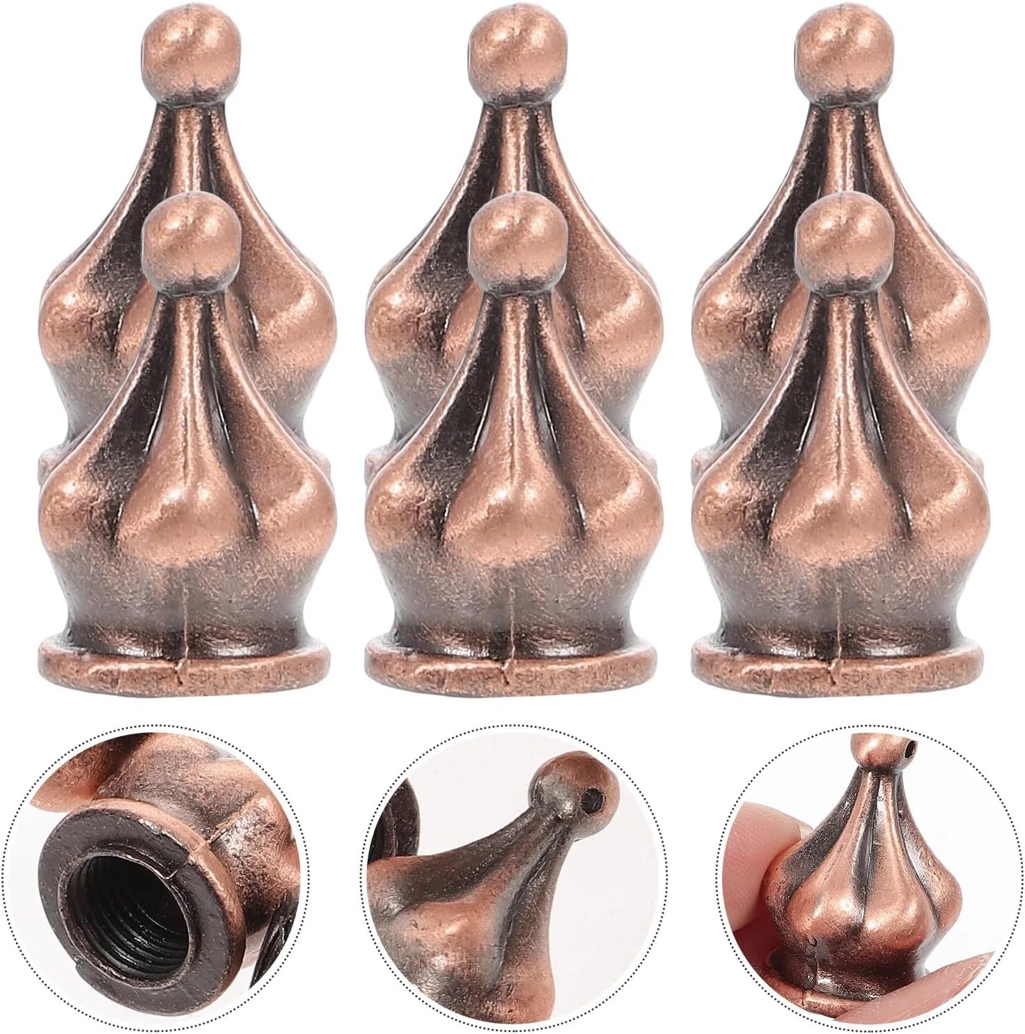 Sturdy 10Pcs Lamp Finials Plastic Solid Light Screw Caps Decoration Replacement Fits Standard Harp Accessories