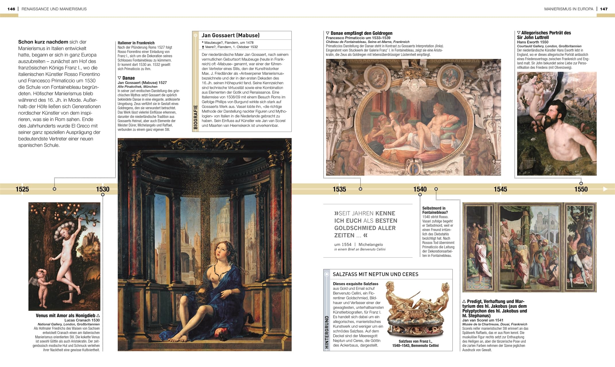 Meilensteine der Kunst: Reise durch die Geschichte der Kunst entlang einer informativen Zeitleiste mit über 500 Abbildungen. Umfangreich, verständlich, reich illustriert