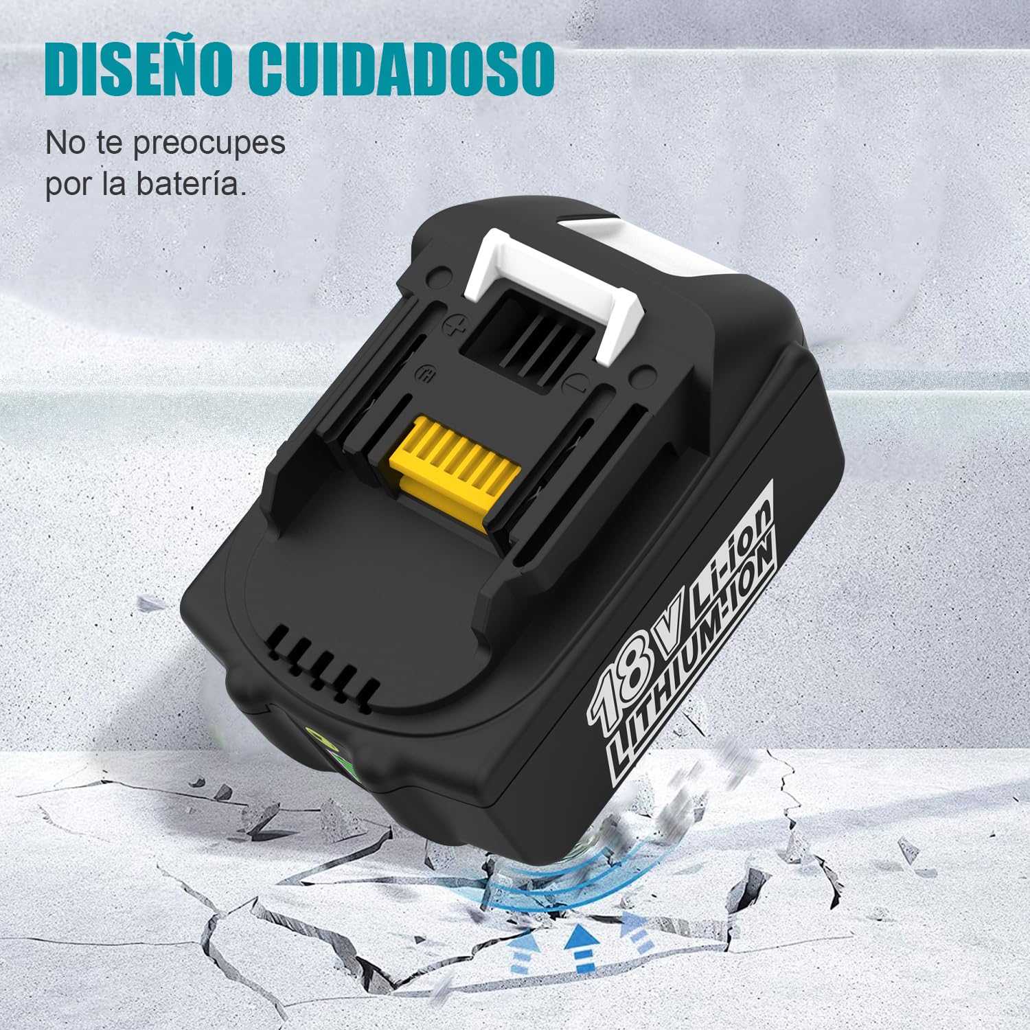 Batería de Iones de Litio de 18V y 5,5Ah para Makita Herramienta de 18V | Compatible con Makita 18V BL1815B BL1830 BL1840 BL1850 BL1850B BL1860 BL1860B