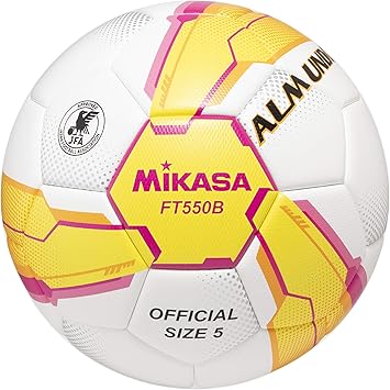 Amazon ミカサ Mikasa サッカーボール 5号球 全日本大学サッカー連盟 Jufa 公式試合球 日本サッカー協会 検定球 Almundo アルムンド 一般 大学 高校生 中学生用 貼りボール イエロー ピンク Ft550b Yp Jufa 推奨内圧0 8 Kgf ミカサ サッカーボール