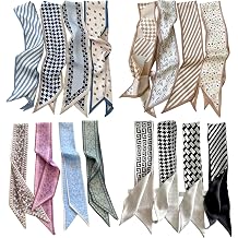 8Pcs Fashion Scarves for Women Bohemia Headbands Boho Satin Scarf for Bag Hair Accessories