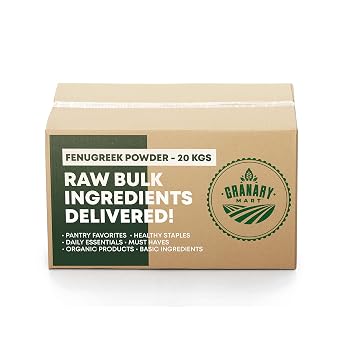 Natural Fenugreek Powder by Granary Mart Gourmet Indian Spice Vegan, Gluten & GMO-Free Ideal for Cooking & Meat Seasoning - Affordable Bulk Rate 44 lbs. Bulk Bag