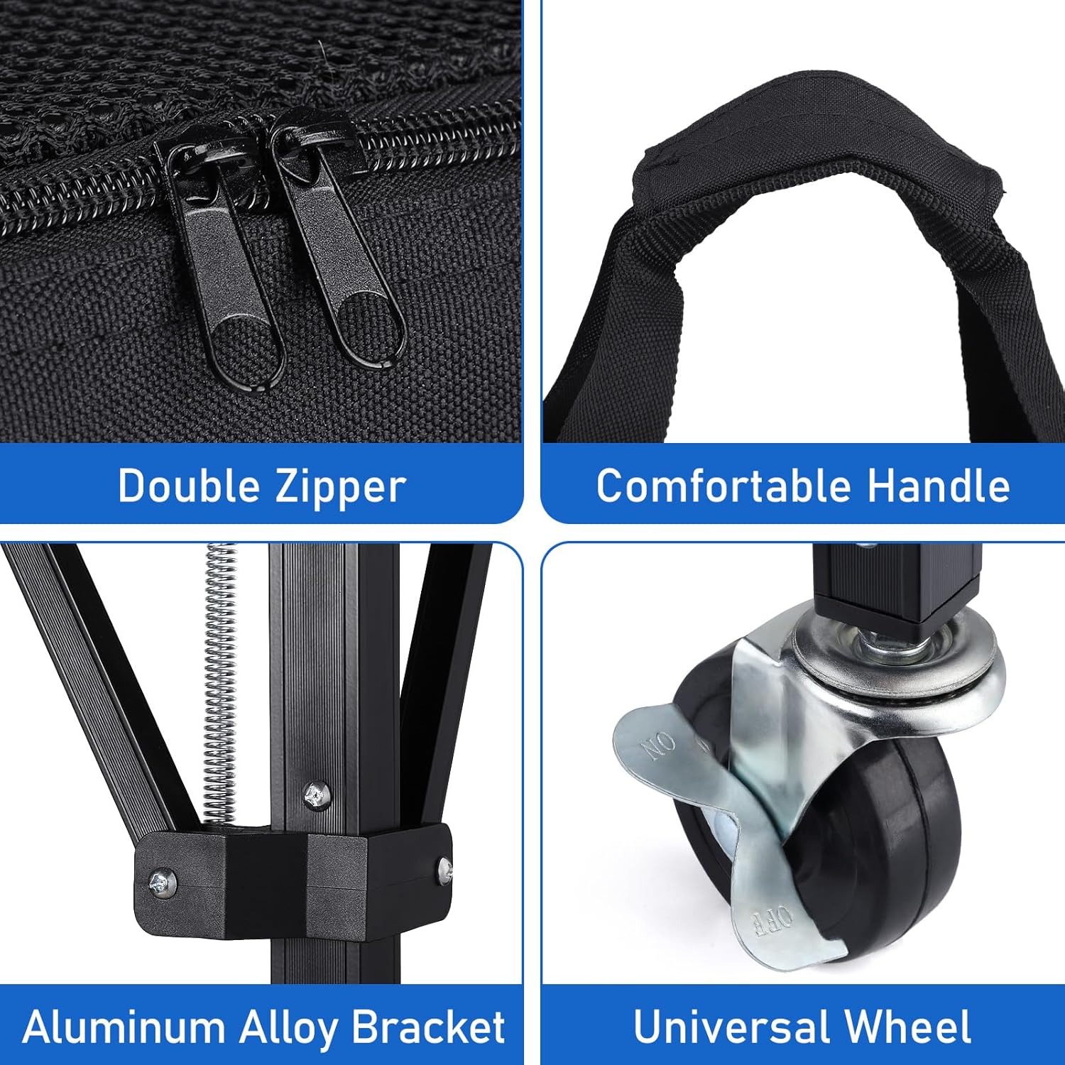 TOBWOLF Foldable Tennis Ball Hopper,Holds 160 Balls, Portable Tennis Ball Hopper with Wheels,Upgraded Large Capacity Pickleball Ball Holder for Baseball Softball Pickleball Training