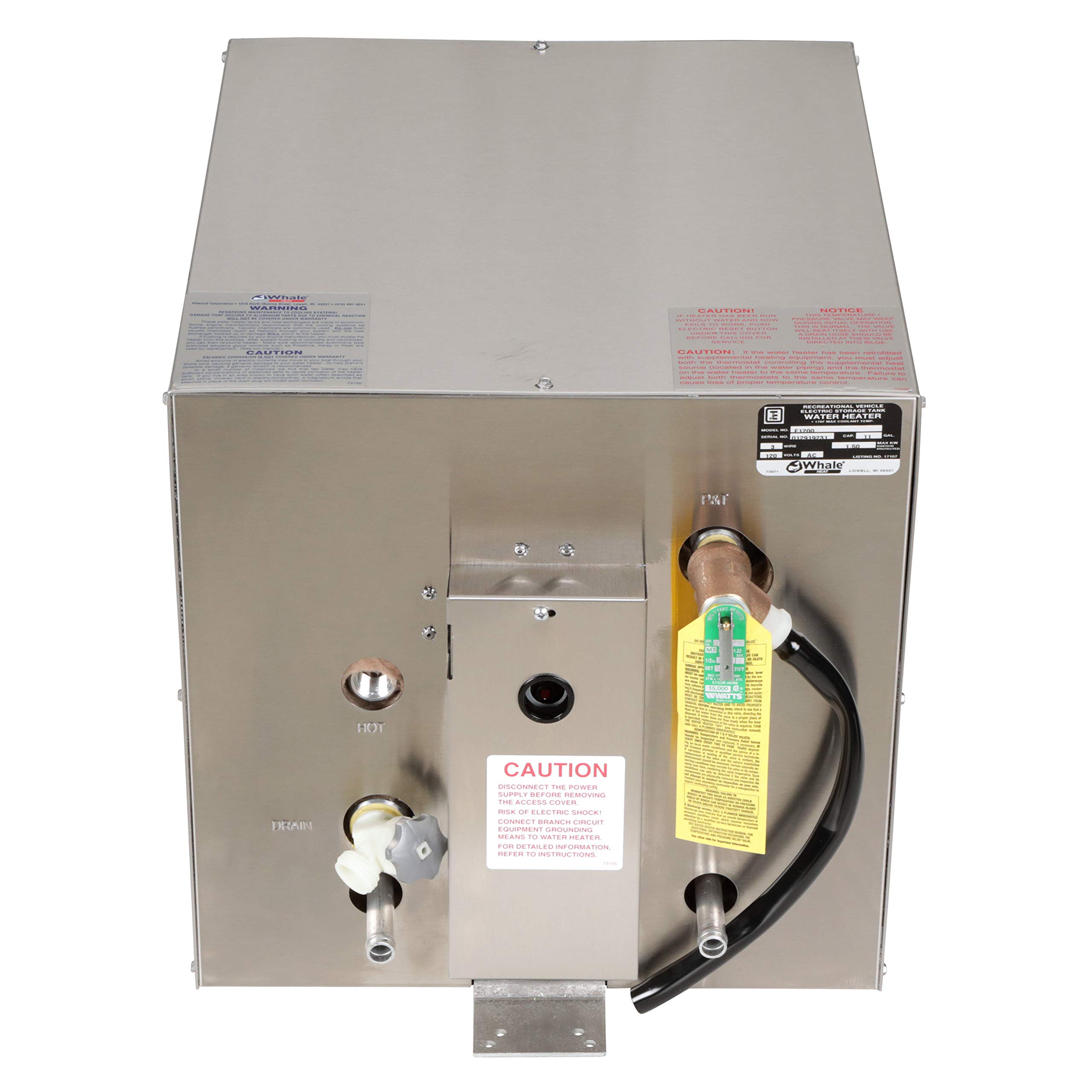 Whale Premium Water Heater - 11-Gallon Capacity - 120V - Perfect for Boats and RV