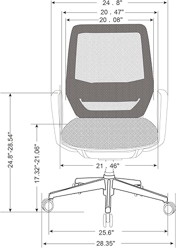 Miniatura 3 de WorkPro® Sentrix Silla de oficina ergonómica de malla/malla con respaldo medio, brazos fijos, negro, compatible con BIFMA