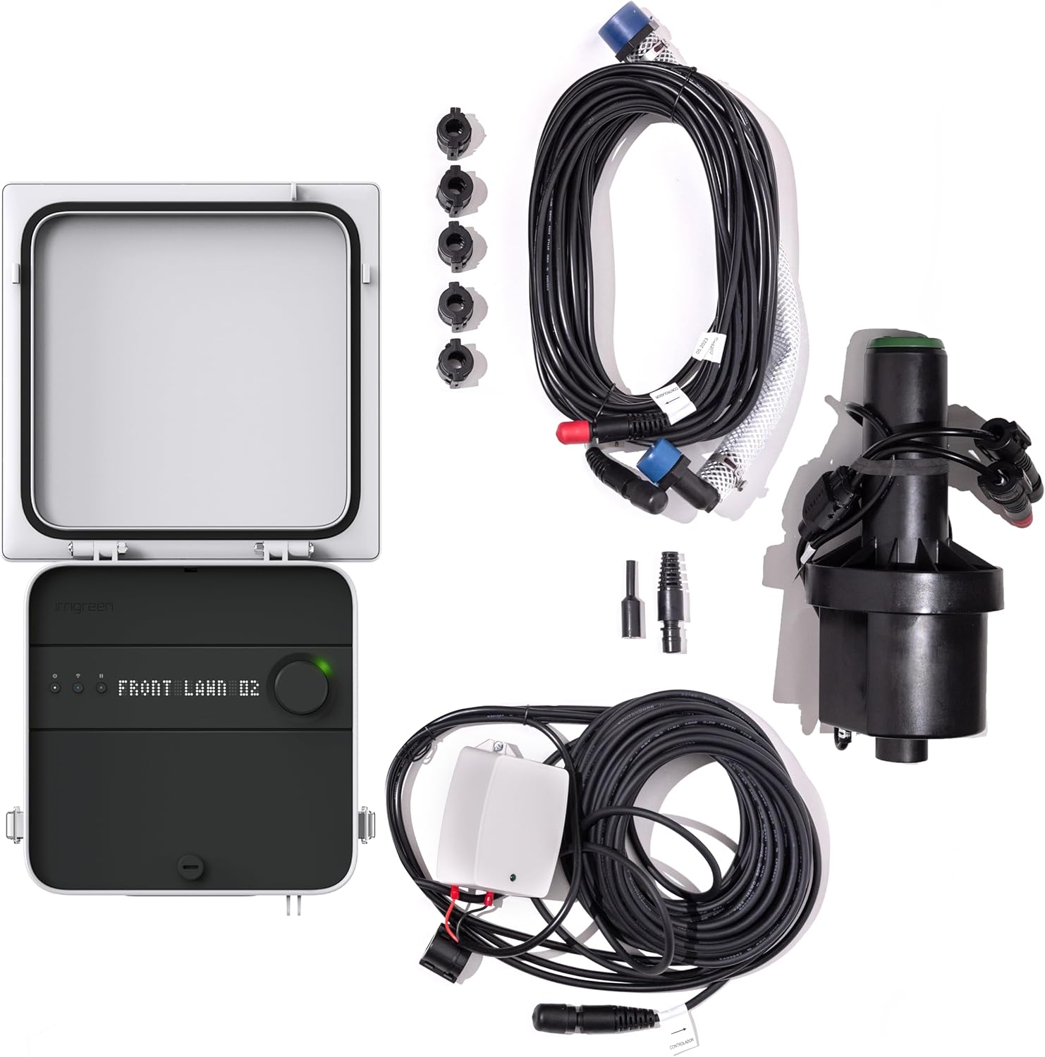 Smart Lawn Sprinkler System Controller 3-50% Water Saving Sprinklers | Automated Schedule + AI Weather Intelligence – Mobile App, DIY Friendly (Small - 1 Sprinkler Head, Irrigreen Standard)