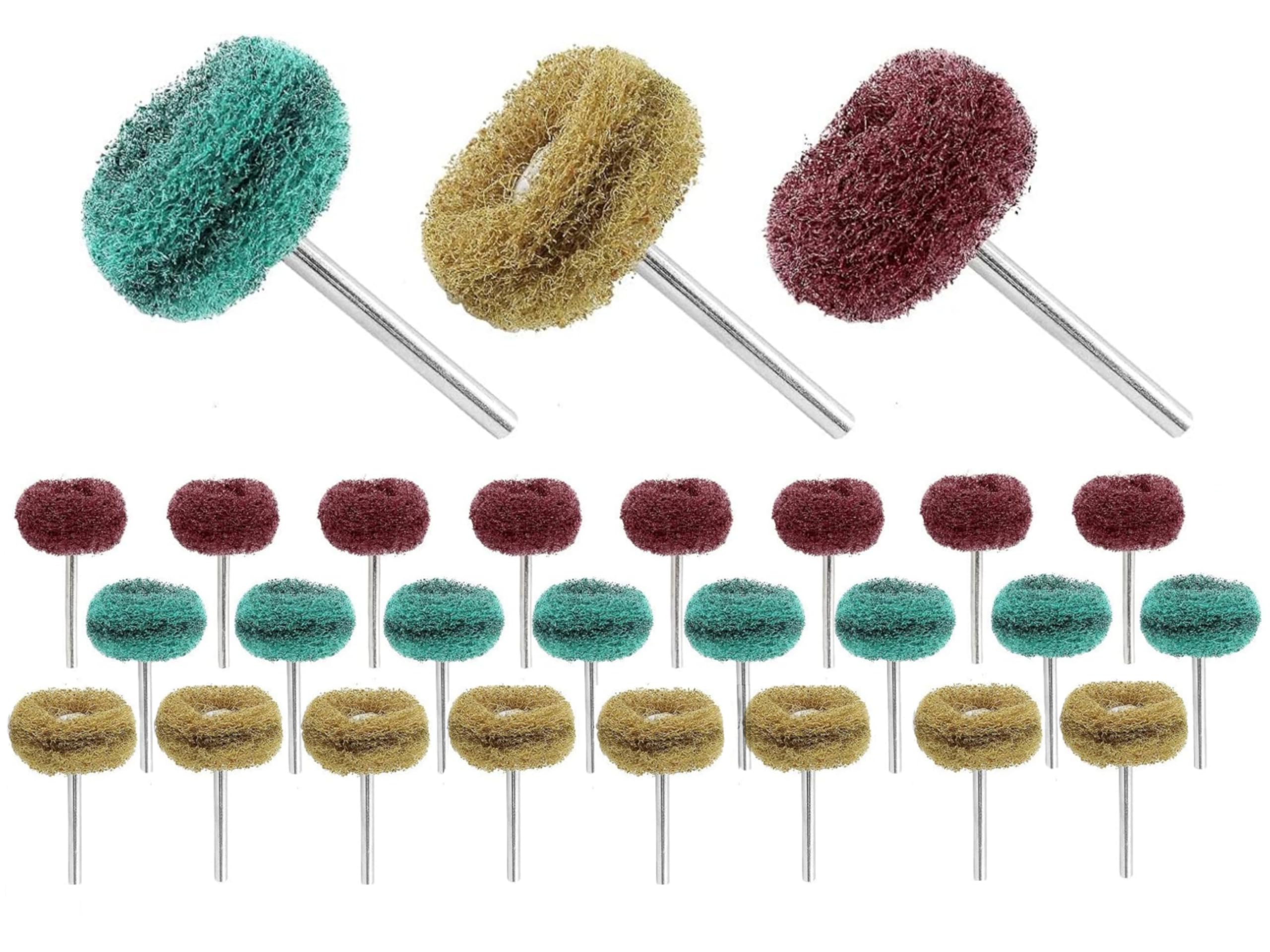 See full amazon price history chart for RABBIT ® Small Buffing Wheels, 1 Inch Abrasive Polishing Wheel, 24 Pack Rotary Polishing Kit, 3/32 Inch (2.35mm) Shank Jewellers Polishing Tool, 8 Each of 3 Grits for Metal Jewellery RABBIT ® Small Buffing Wheels, 1 Inch Abrasive Polishing Wheel, 24 Pack Rotary Polishing Kit, 3/32 Inch (2.35mm) Shank Jewellers Polishing Tool, 8 Each of 3 Grits for Metal Jewellery (B0CJBWFDZB) Amazon Price History, Amazon Price Tracker