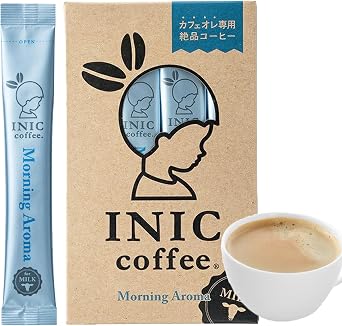 INIC coffee Morning Aroma Sticks, 12 Sticks Exclusive Coffee for Cafe au Lait, Superb Powdered Coffee, Taste Used by World Barista Champions