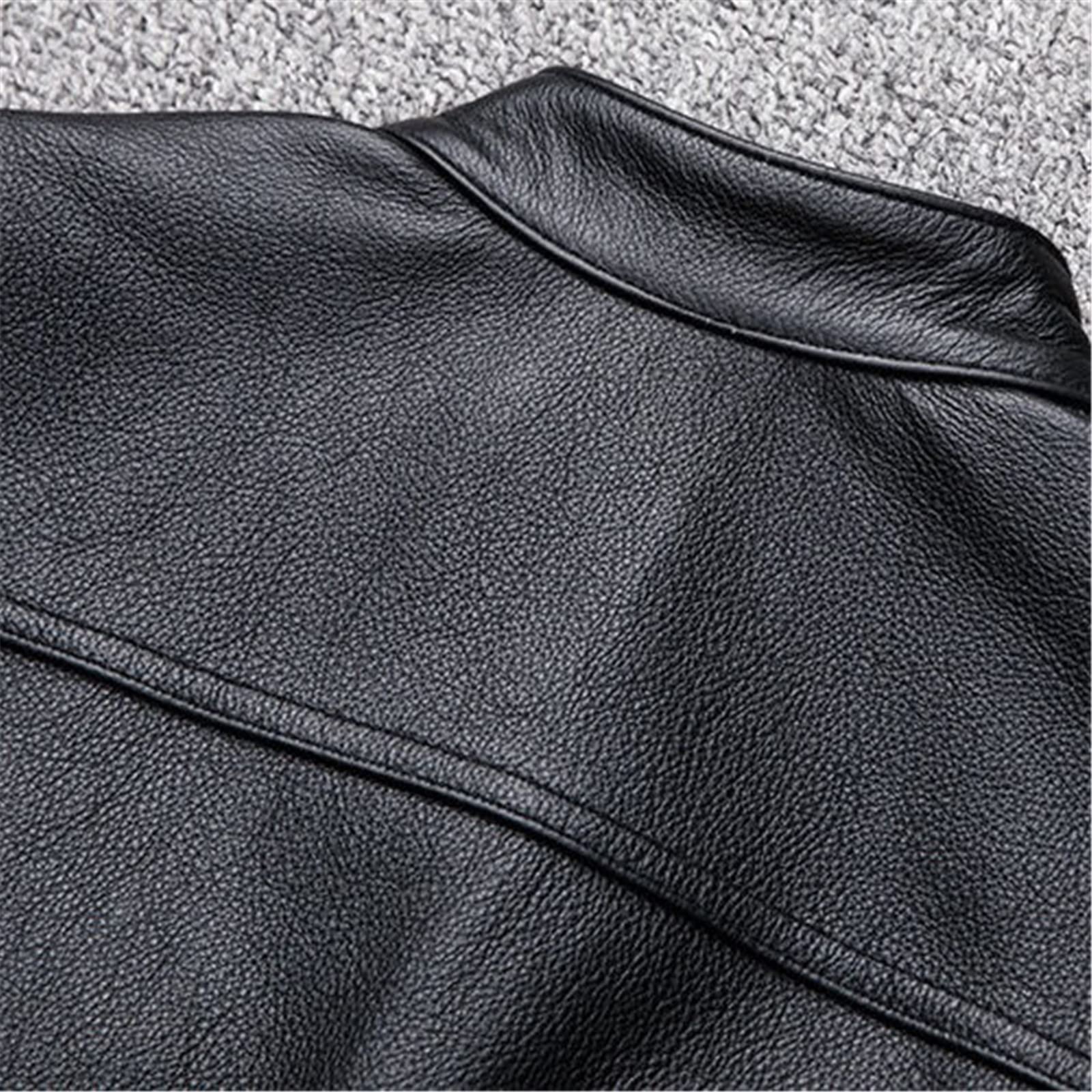PU gilet in pelle gilet nero gilet senza maniche giacca spessa moto sottile gilet multi tasca cerniera