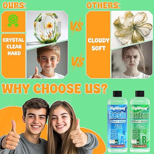 Miniatura 2 de Kit de revestimiento de cristal transparente de resina epoxi de 191 onzas resina de fundición de 2 partes para arte manualidades fabricación de
