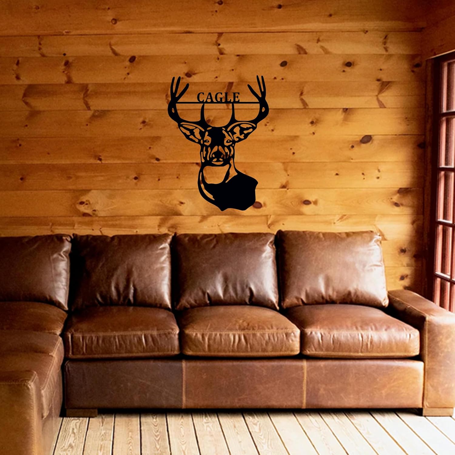Custom Deer Head Wall Decor Sign, Personalized Buck Antlers Artwork Wedding Decor, Cabin Wall Art, Hunting Club, Deer Hunters Gift for Him