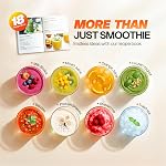 Mixeur Turelar pour smoothies, mixeur personnel portable pour shakes et smoothies pour la cuisine avec 2 * 24 oz tasses portables et couvercle supplémentaire, machine à smoothies pour jus, nourriture pour bébé, recette nutritive