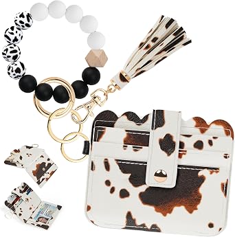 Wristlet Wallet for Women with Keychain RFID Card Holder Small Wallet Wristlet with Key Ring