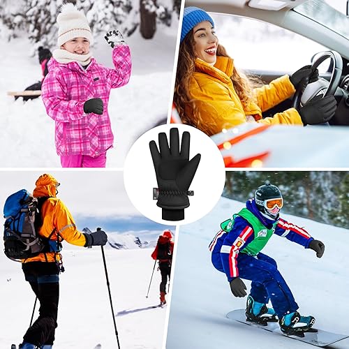 Miniatura 5 de Guantes de invierno, 3M Thinsulate guantes de nieve impermeables para clima frío cálido - Ciclismo, correr, conducir