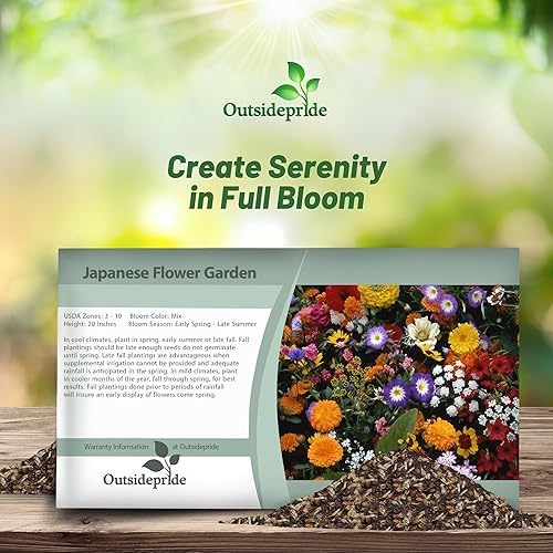 Miniatura 4 de Outsidepride Mezcla de semillas de jardín de flores japonesas - 10000 semillas
