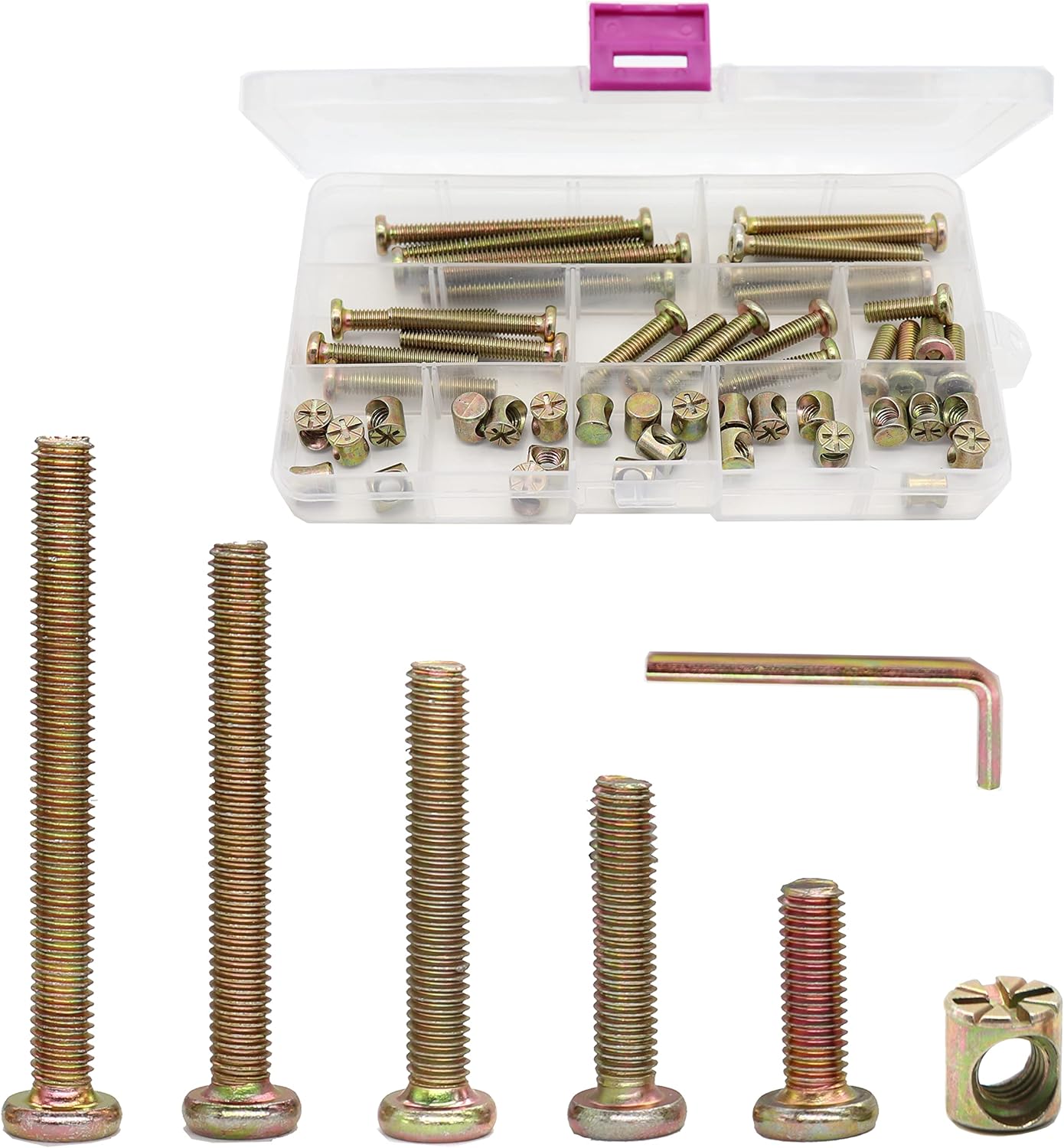 Crib Bolts Replacement Kit, cSeao 50pcs Zinc Plated M6