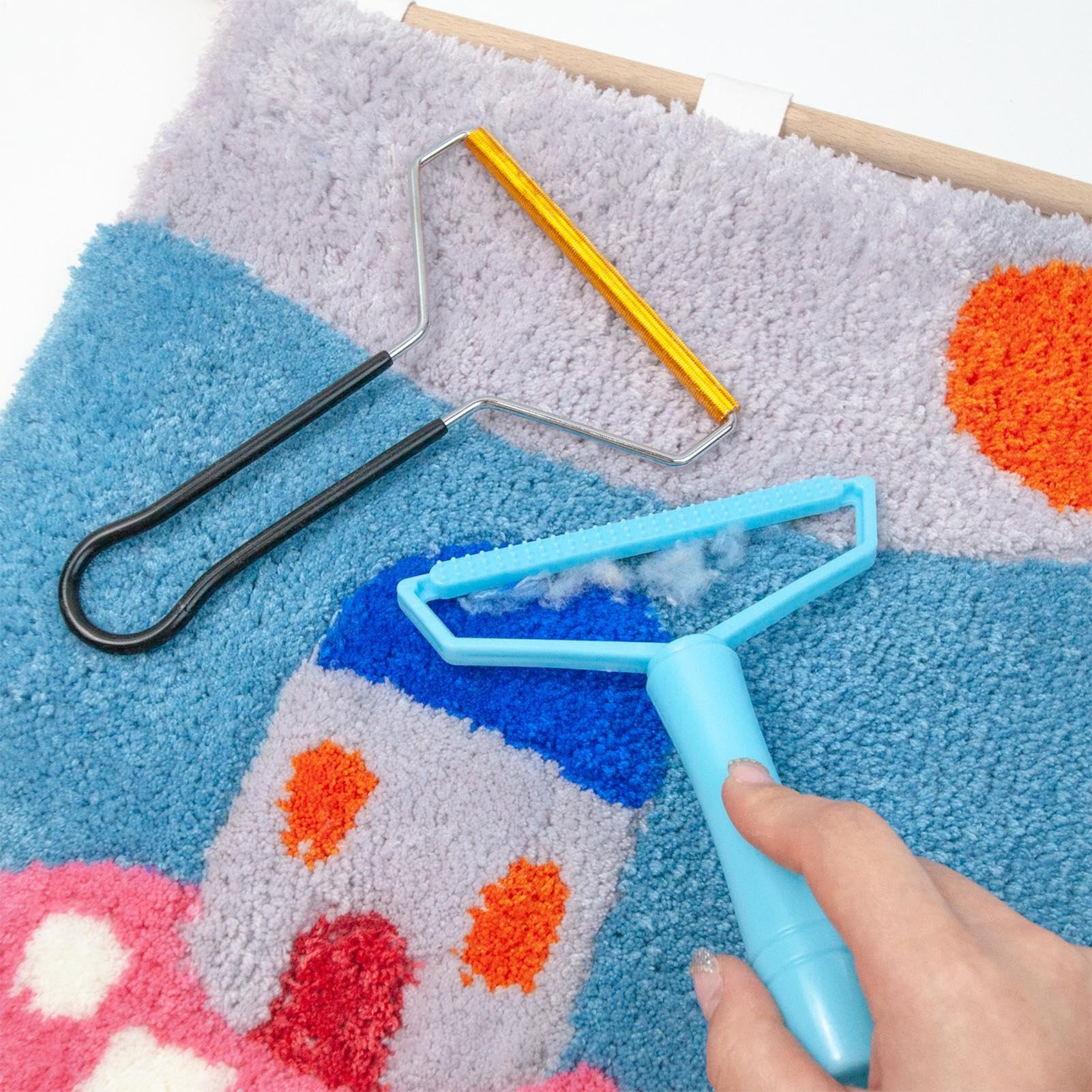 Tufting-Stoff auf der Rückseite – Markiertes Gitter-Teppich | Herstellungsmaterial-Set, strapazierfähiges, rutschfestes Mönchtuch, großes Blatt, Teppichhandwerk, ideal für Anfänger, Hobby